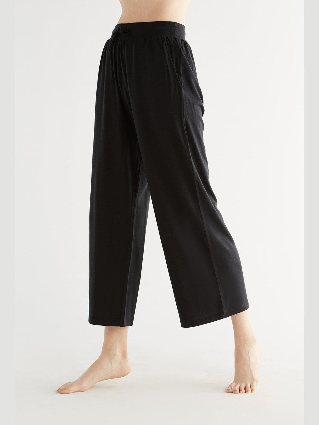TENCEL™ Women's Wide Leg Trousers, Black