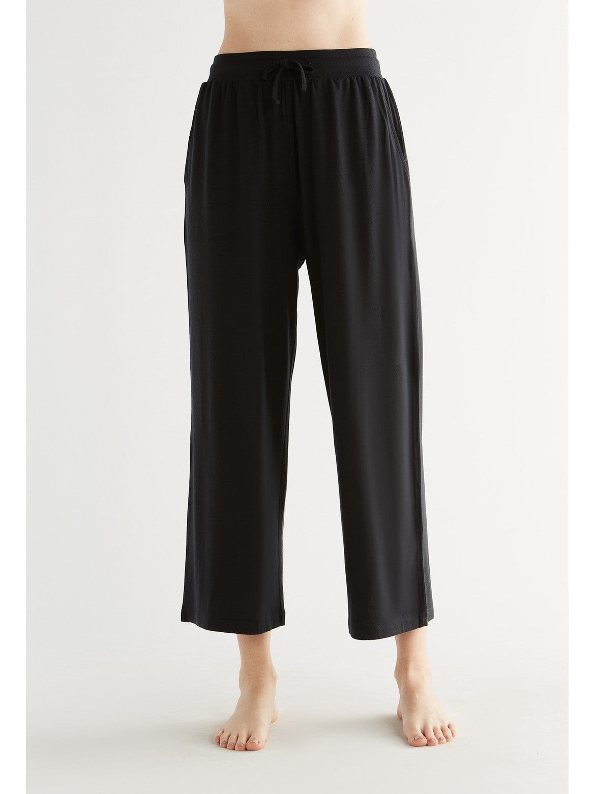 TENCEL™ Women's Wide Leg Trousers, Black