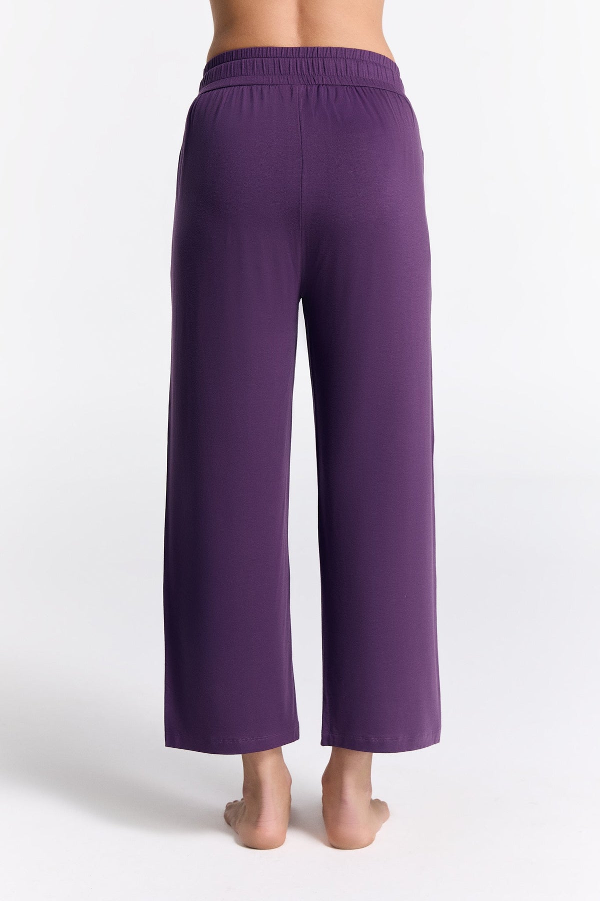 TENCEL™ Women's Wide Leg Trousers, Wineberry — True North, view 2