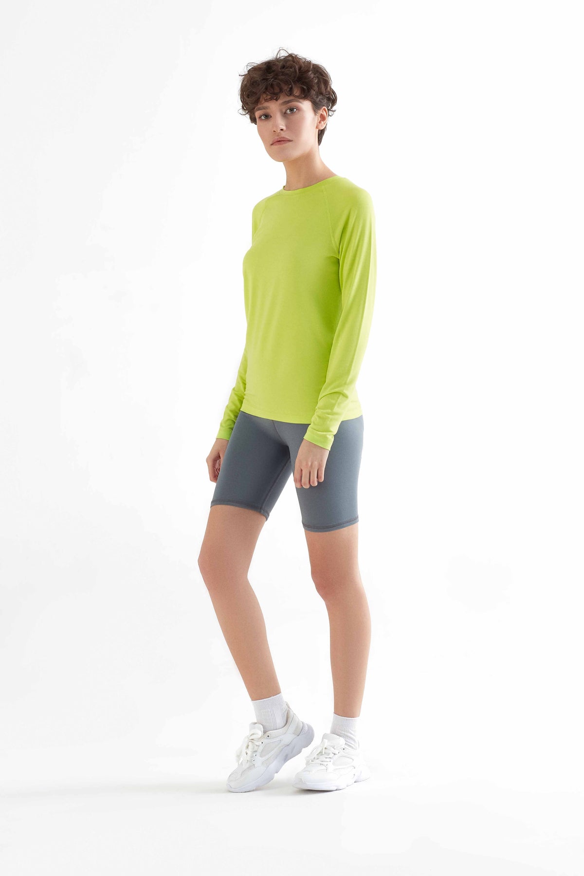 Women's Cycling Shorts Recycled, Light Grey — True North, view 4