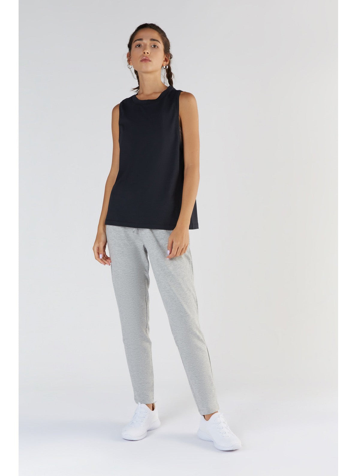 TENCEL™ Active Women's Jogging Trousers, Light Grey-Melange — True North, view 4