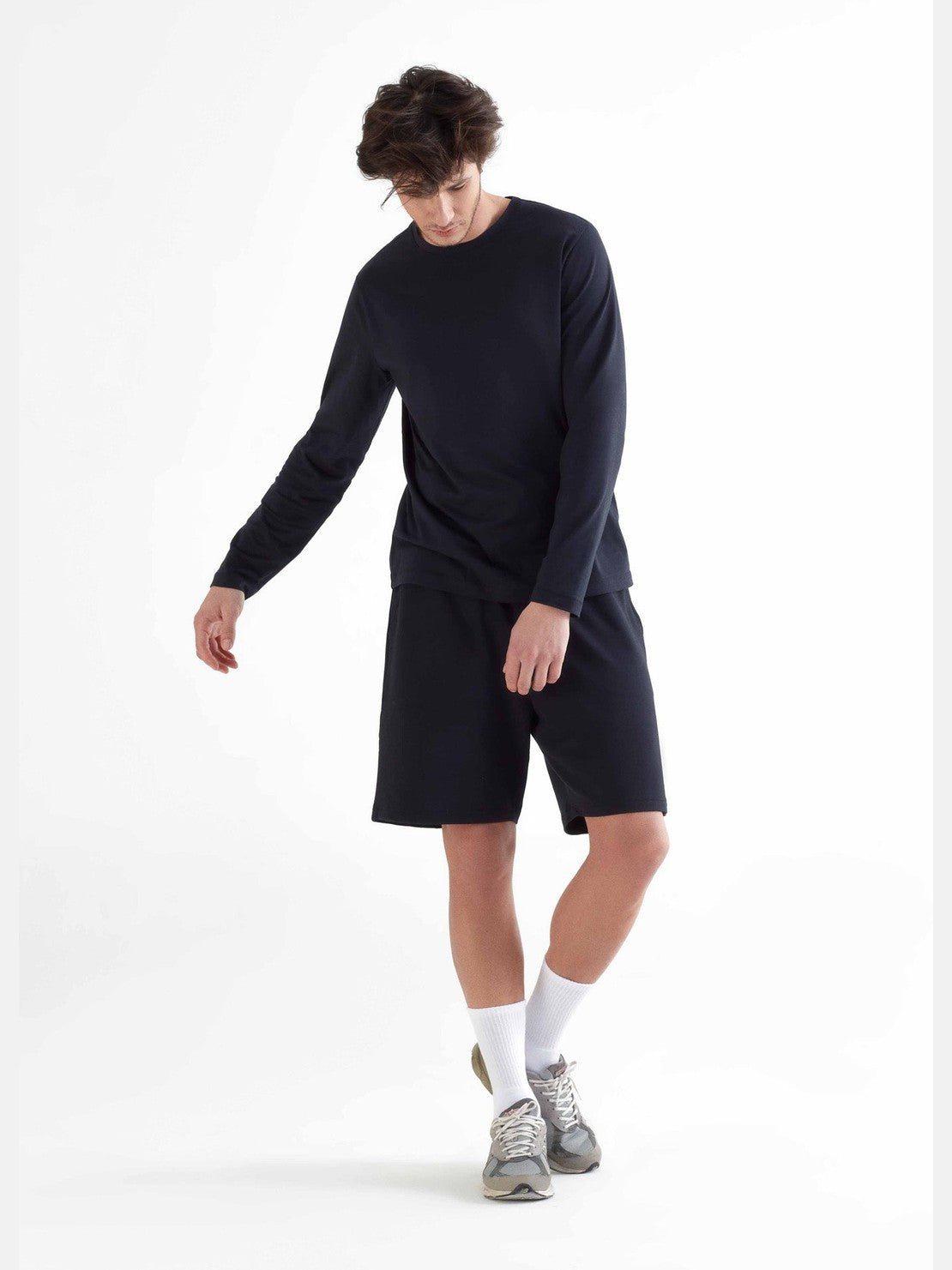 TENCEL™ Active Men's Long Sleeve Top, Black — True North, view 4