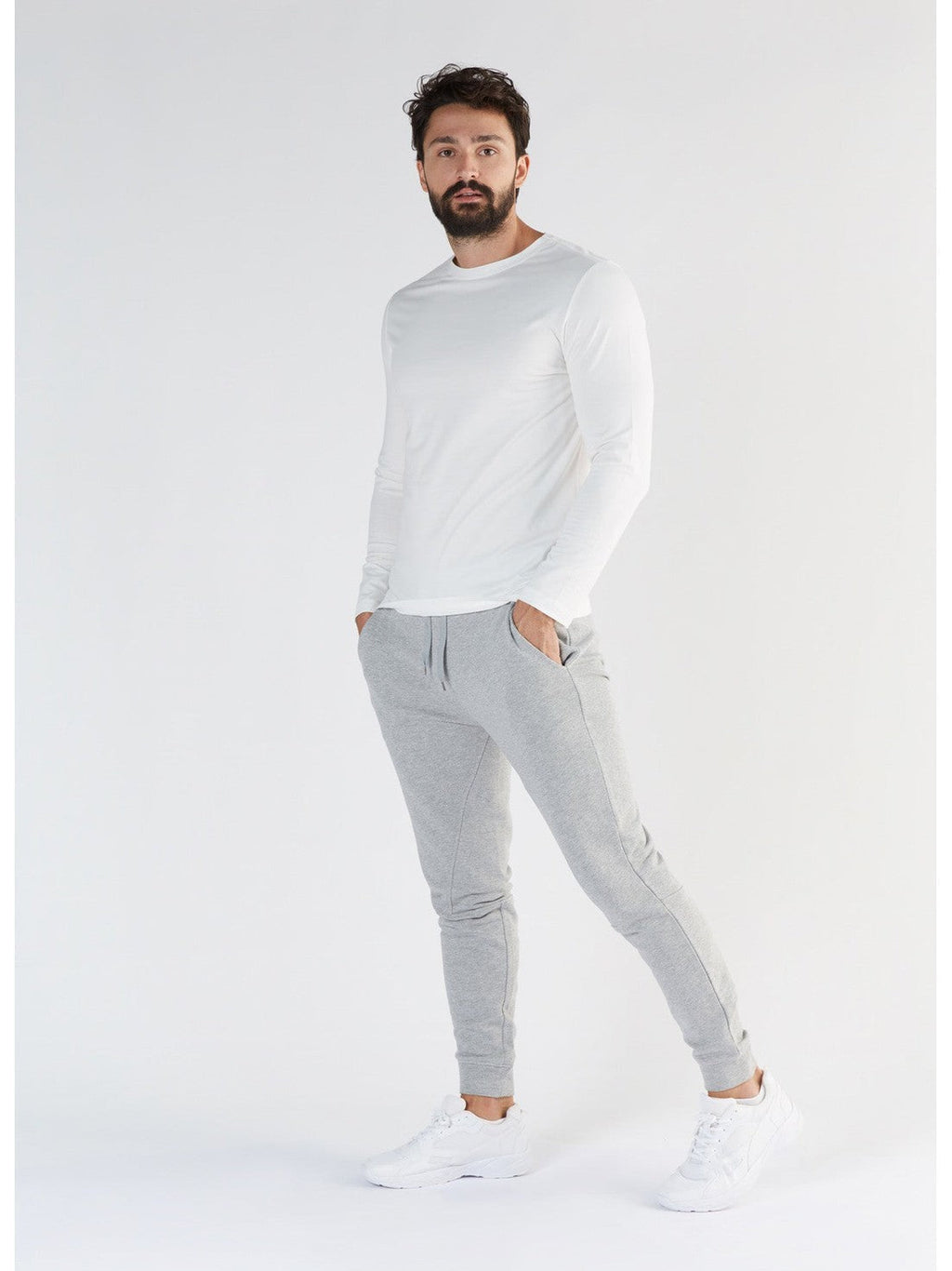 TENCEL™ Active Men's Long Sleeve Top, White