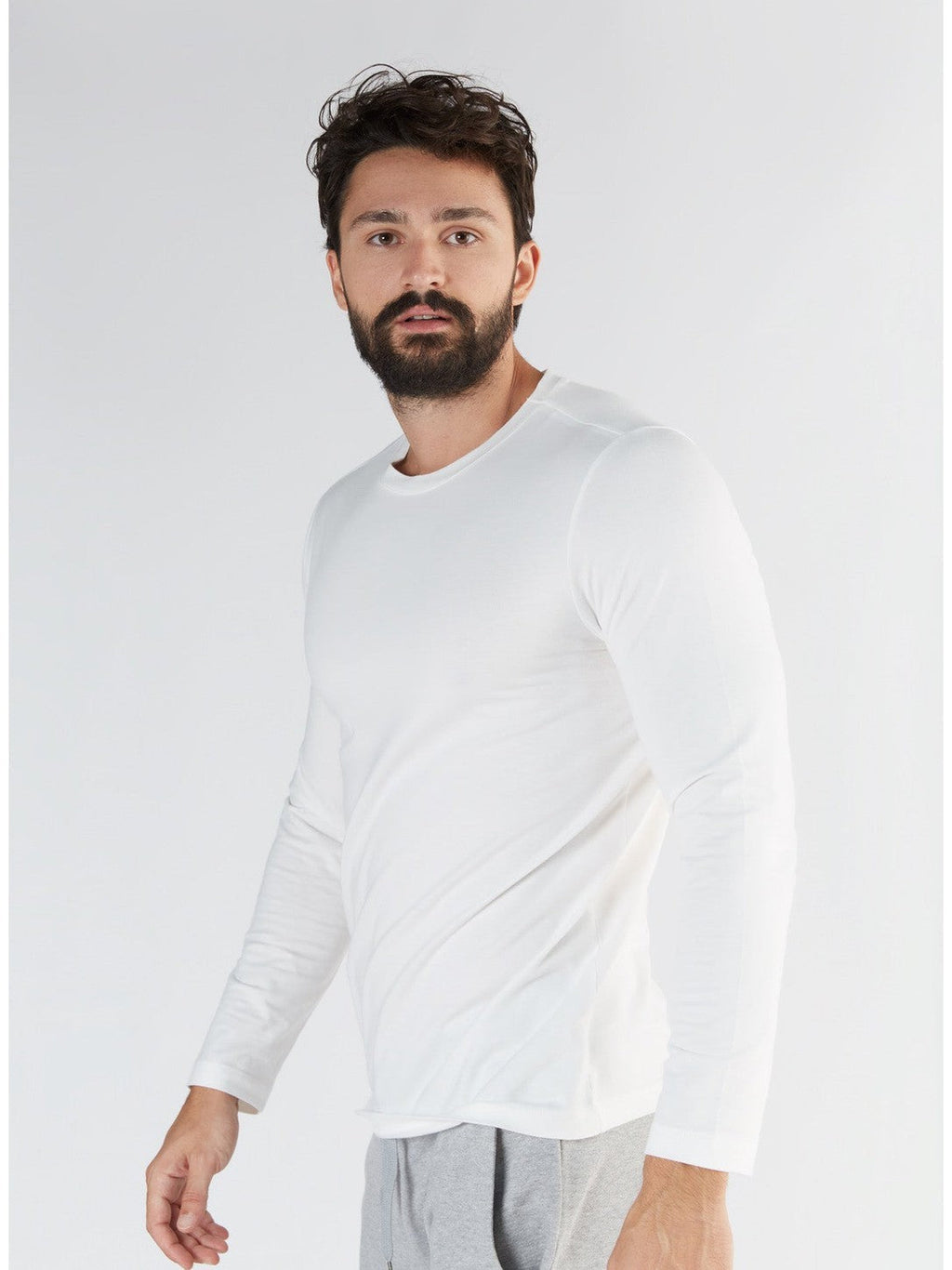 TENCEL™ Active Men's Long Sleeve Top, White