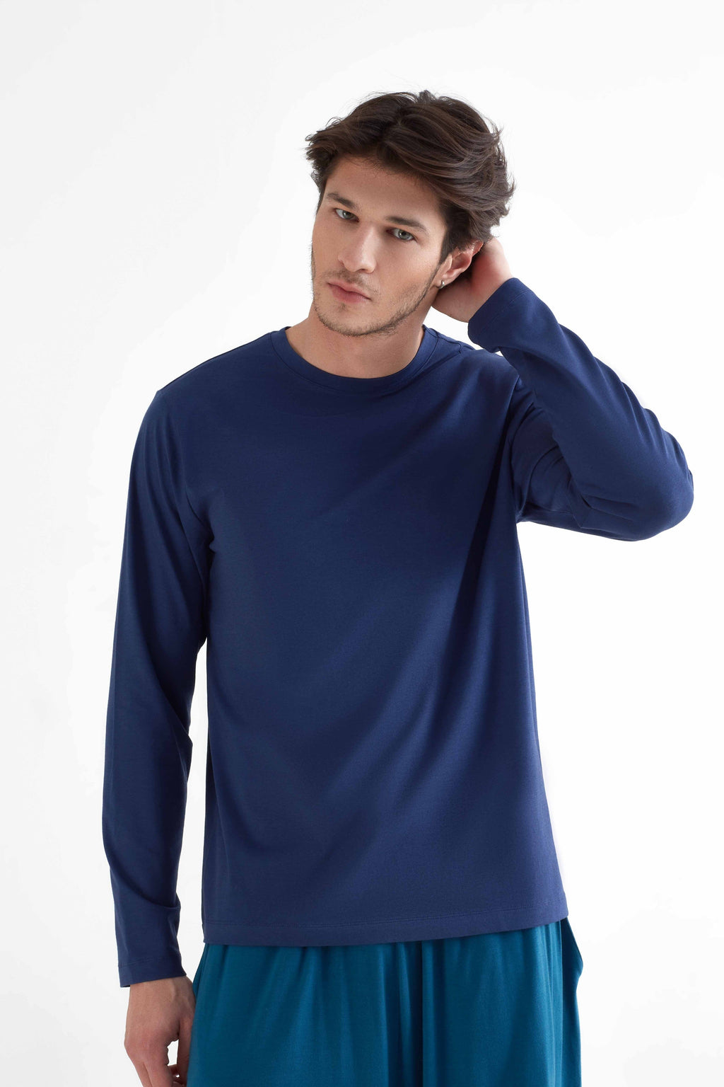 TENCEL™ Active Men's Long Sleeve Top, Navy