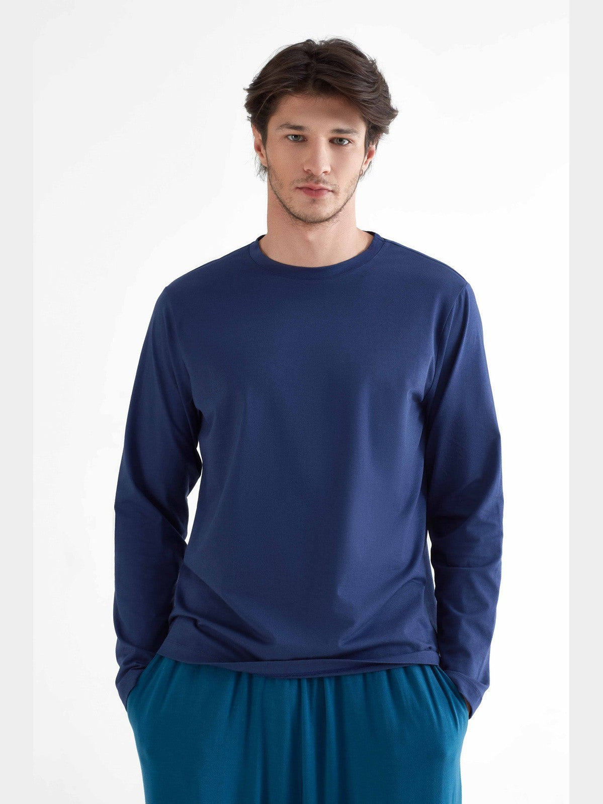 TENCEL™ Active Men's Long Sleeve Top, Navy