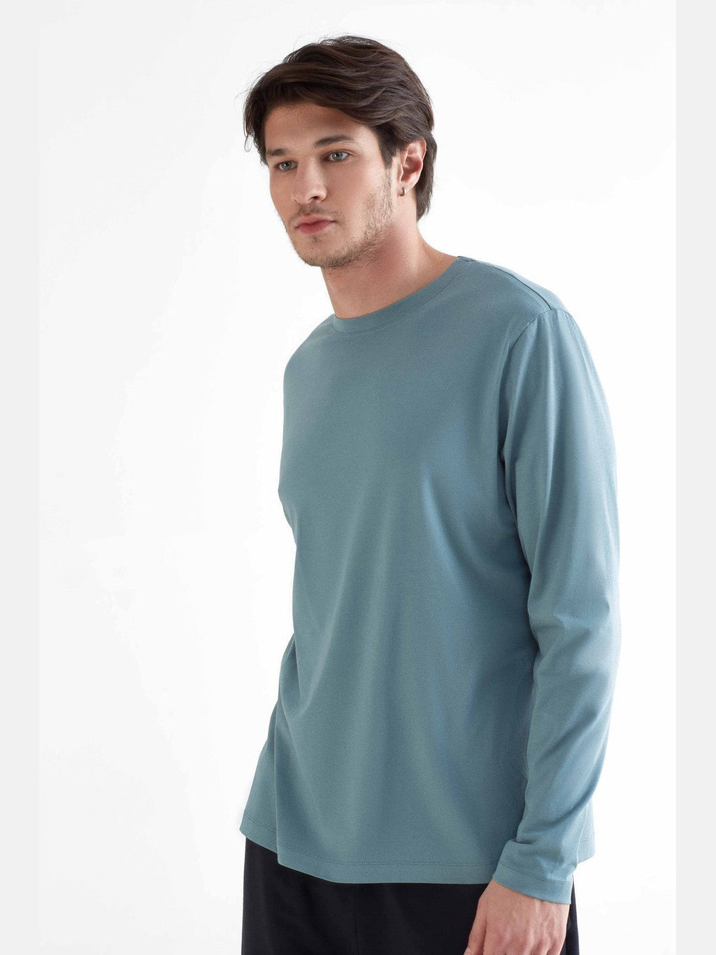 TENCEL™ Active Men's Long Sleeve Top, Light Grey