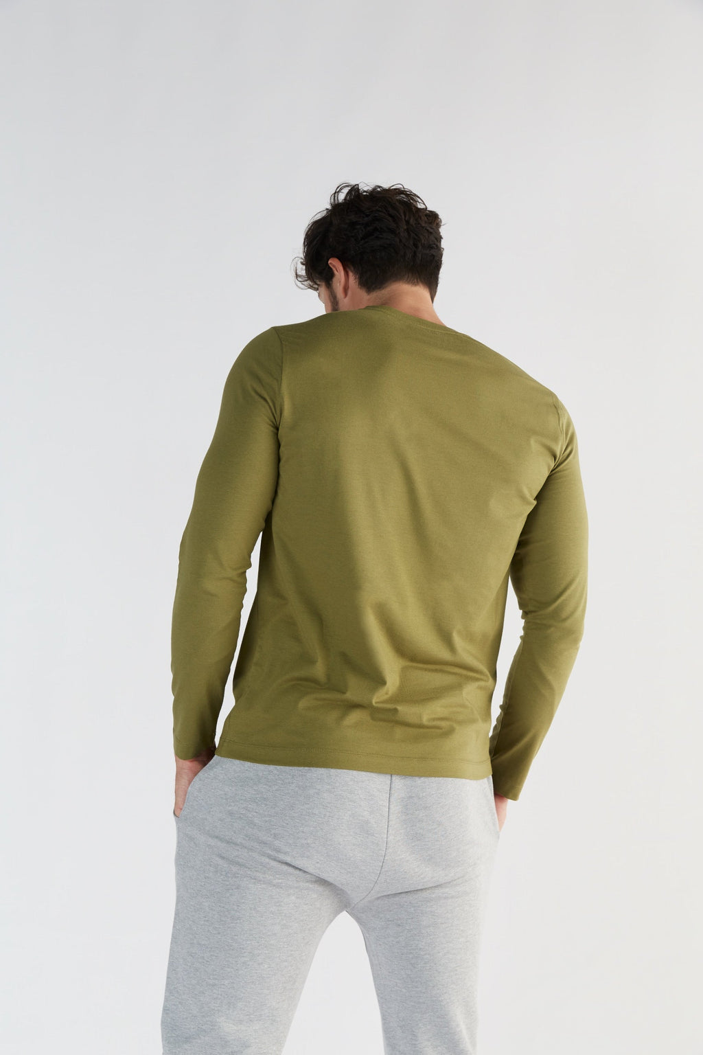 TENCEL™ Active Men's Long Sleeve Top, Olive