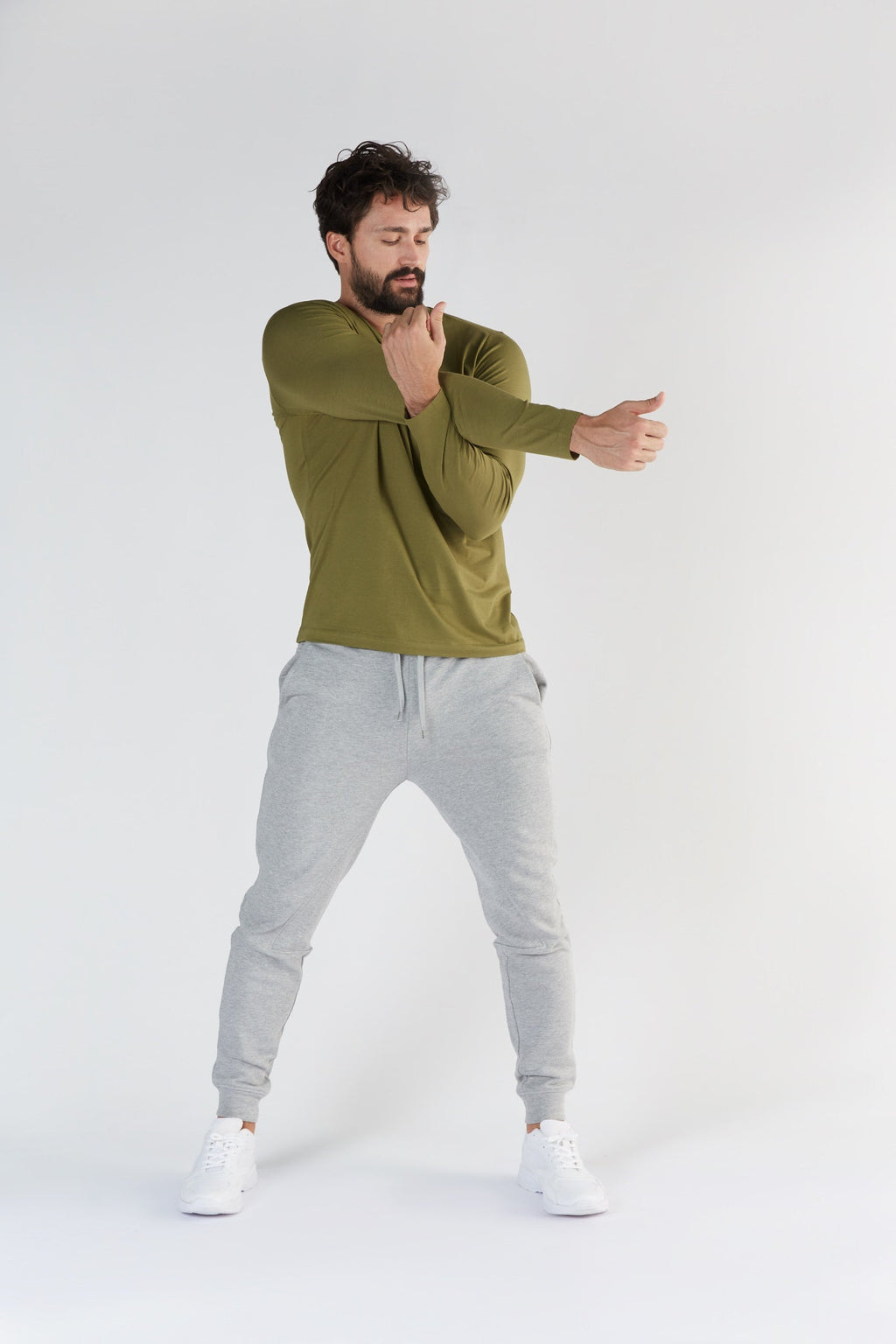 TENCEL™ Active Men's Long Sleeve Top, Olive