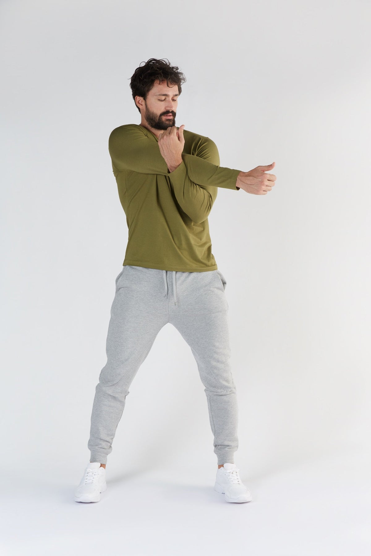 TENCEL™ Active Men's Long Sleeve Top, Olive