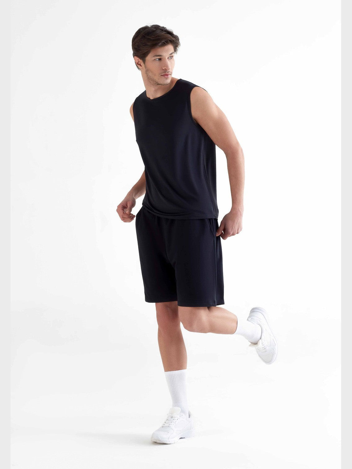 Men's Vest Top/ Vest Recycled, Black