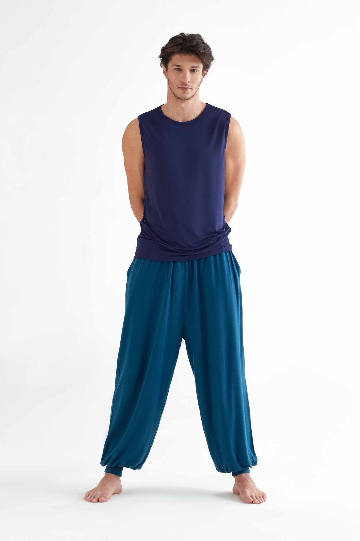 Men's Vest Top / Vest Recycled, Navy — True North, view 2