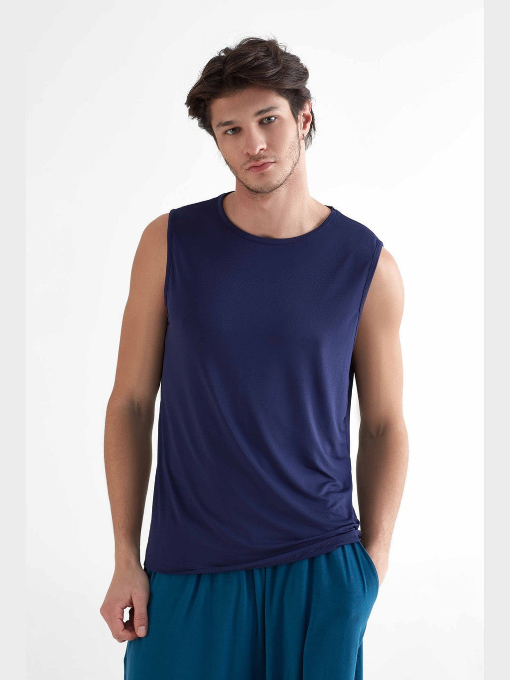 Men's Vest Top/ Vest Recycled, Navy