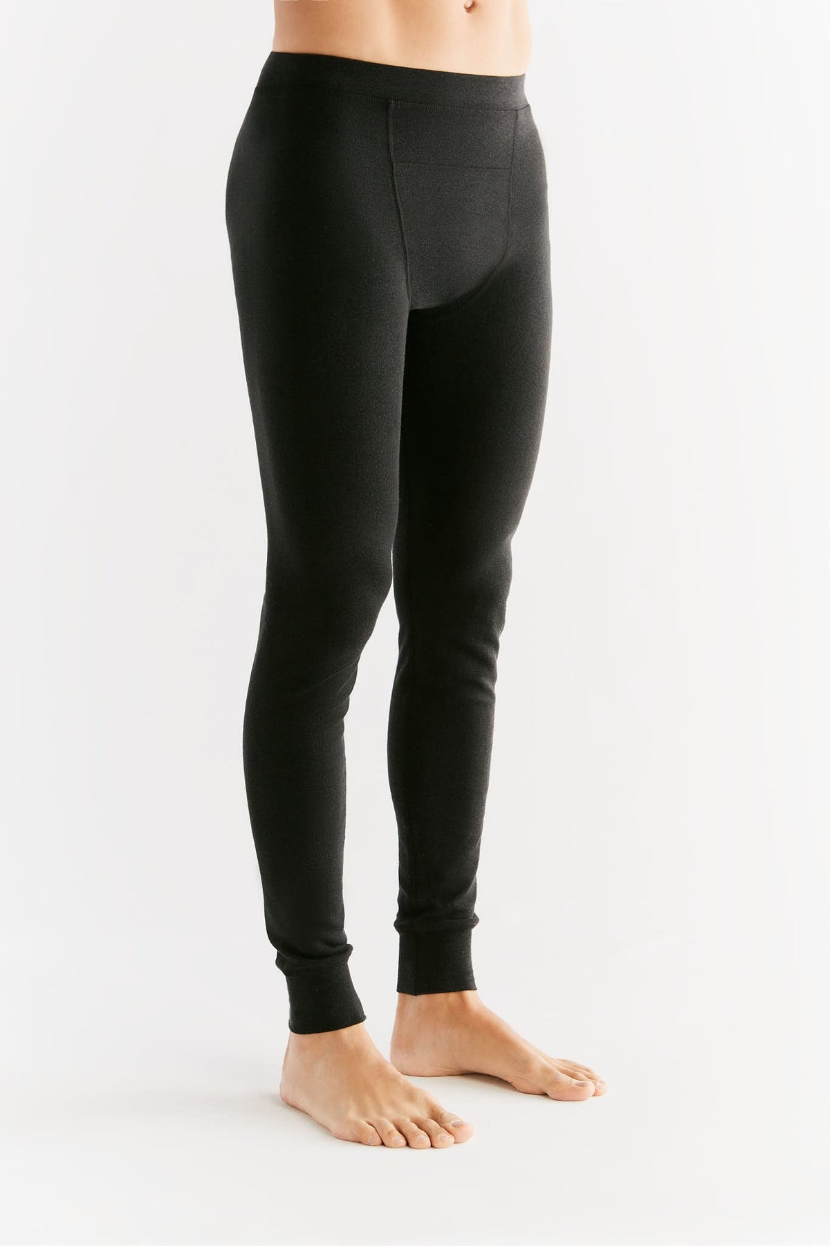 Men's Warm Leggings, Black — True North, view 2