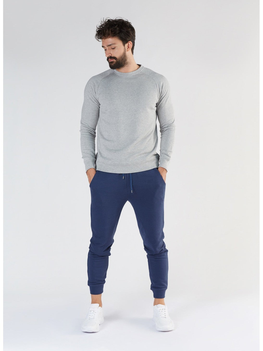 TENCEL™ Active Men's Sweatshirt, Light Grey-Melange — True North, view 4