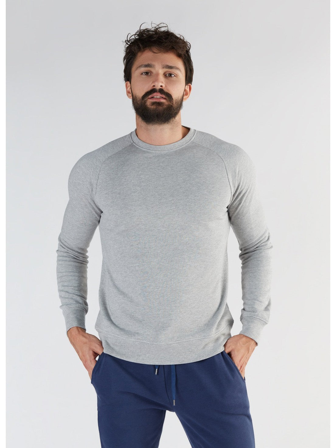 TENCEL™ Active Men's Sweatshirt, Light Grey-Melange — True North