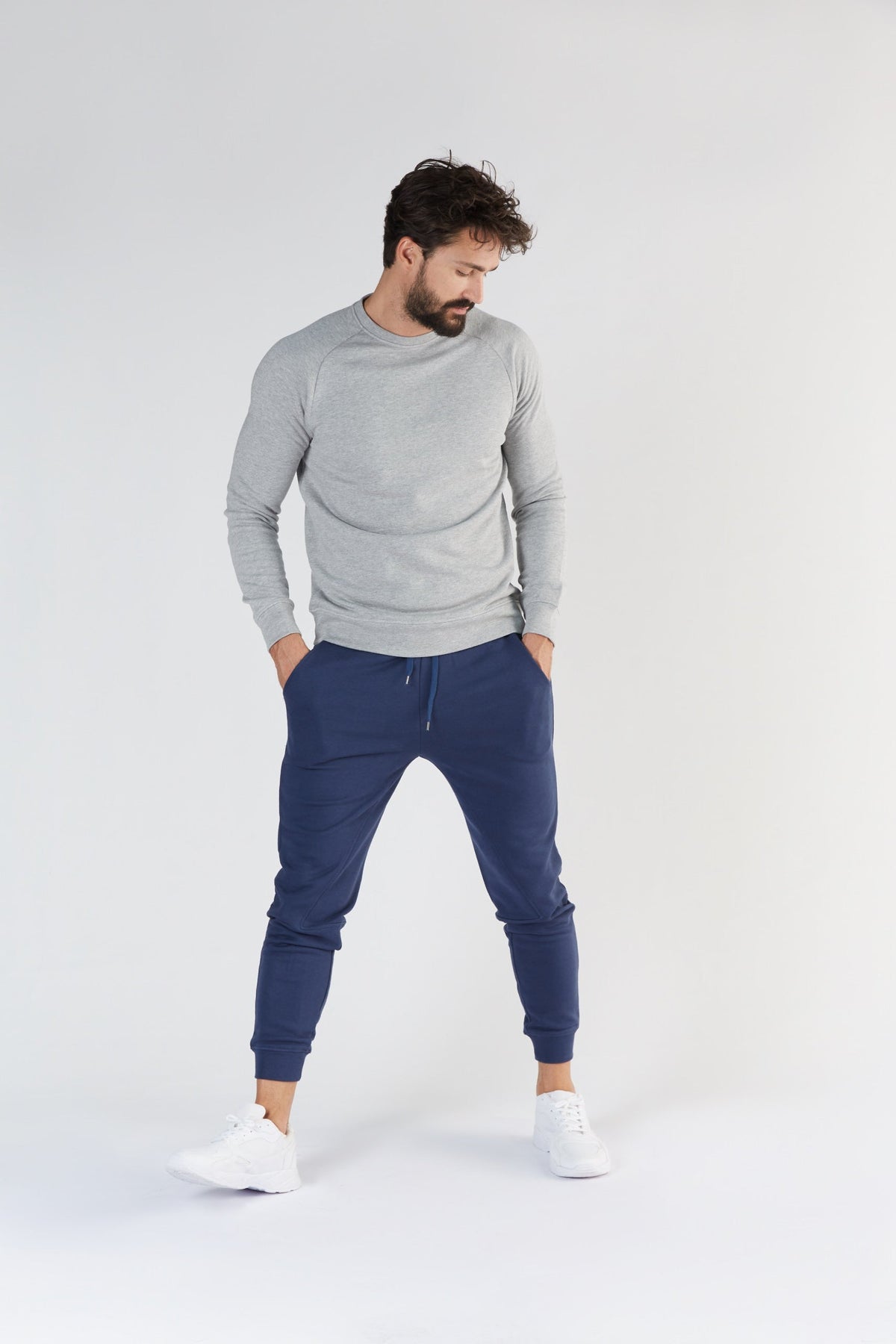 TENCEL™ Active Men's Sweatshirt, Light Grey-Melange — True North, view 5