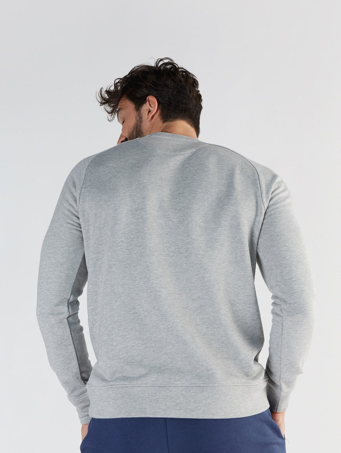TENCEL™ Active Men's Sweatshirt, Light Grey-Melange — True North, view 3