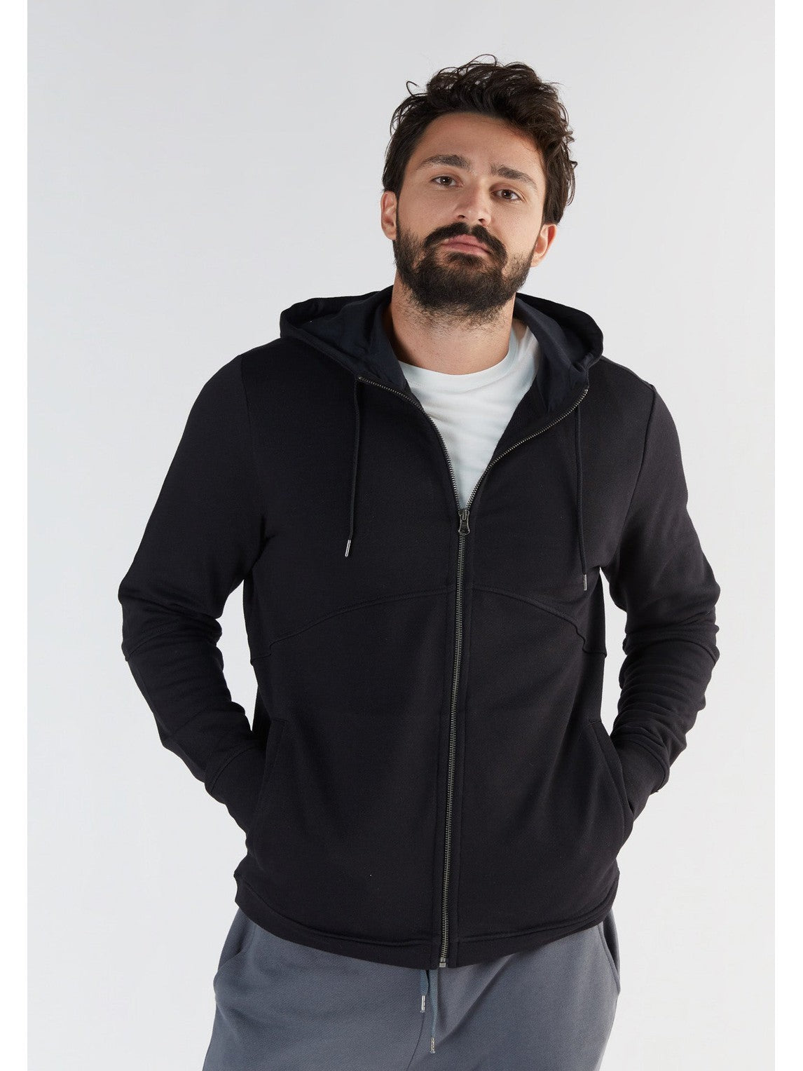 TENCEL™ Active Men's Hoodie Jacket, Black