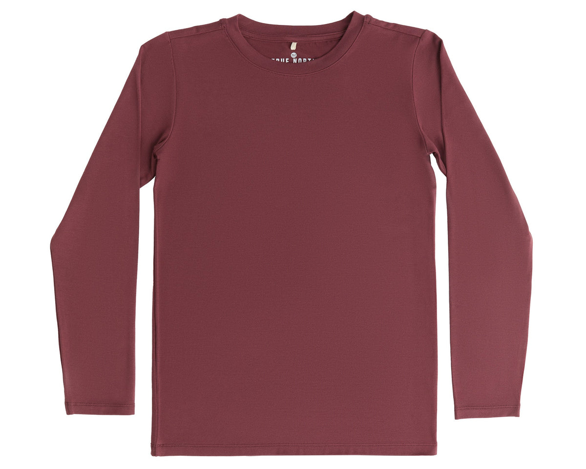 Kids' Shirt, Burgundy — True North