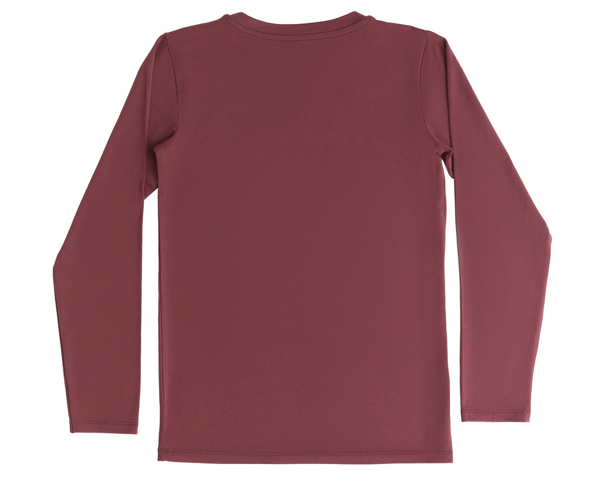 Kids' Shirt, Burgundy — True North, view 2
