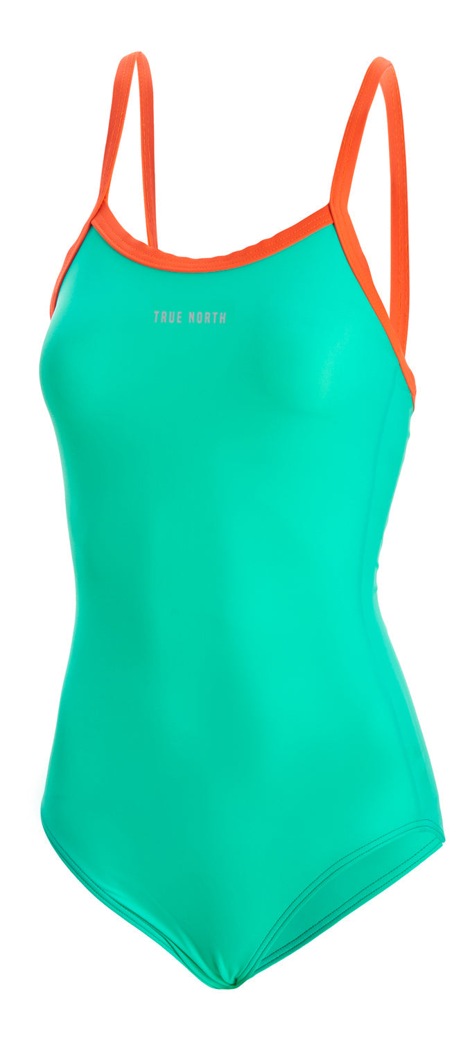 Women's Sport - Swimsuit – Sustainable, ECONYL ® Recycled, Made in EU, Quick Drying, Lemon Mint