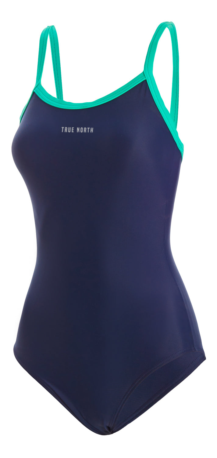 Women's Sport-Swimsuit – Sustainable, ECONYL ® Recycled, Made in EU, Quick Drying, Marine — True North, view 8