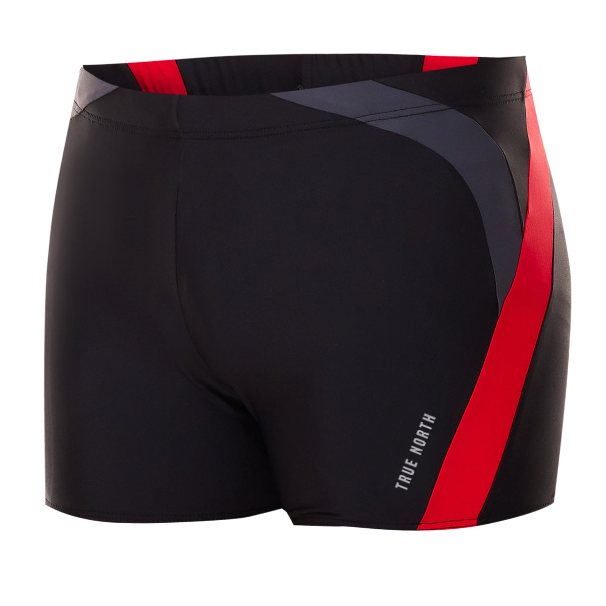 Men's Trunk Swim Shorts – Sustainable, ECONYL ®, Quick Drying, Black - Red