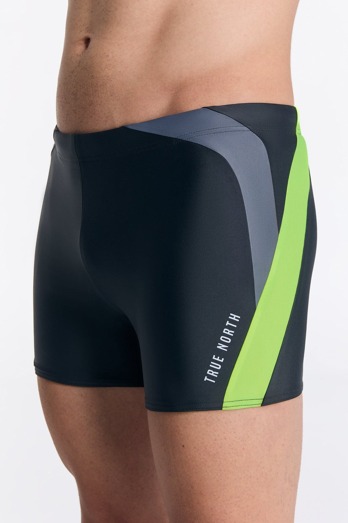 Men's Trunk Swim Shorts – Sustainable, ECONYL ®, Quick Drying, Black - Yellow