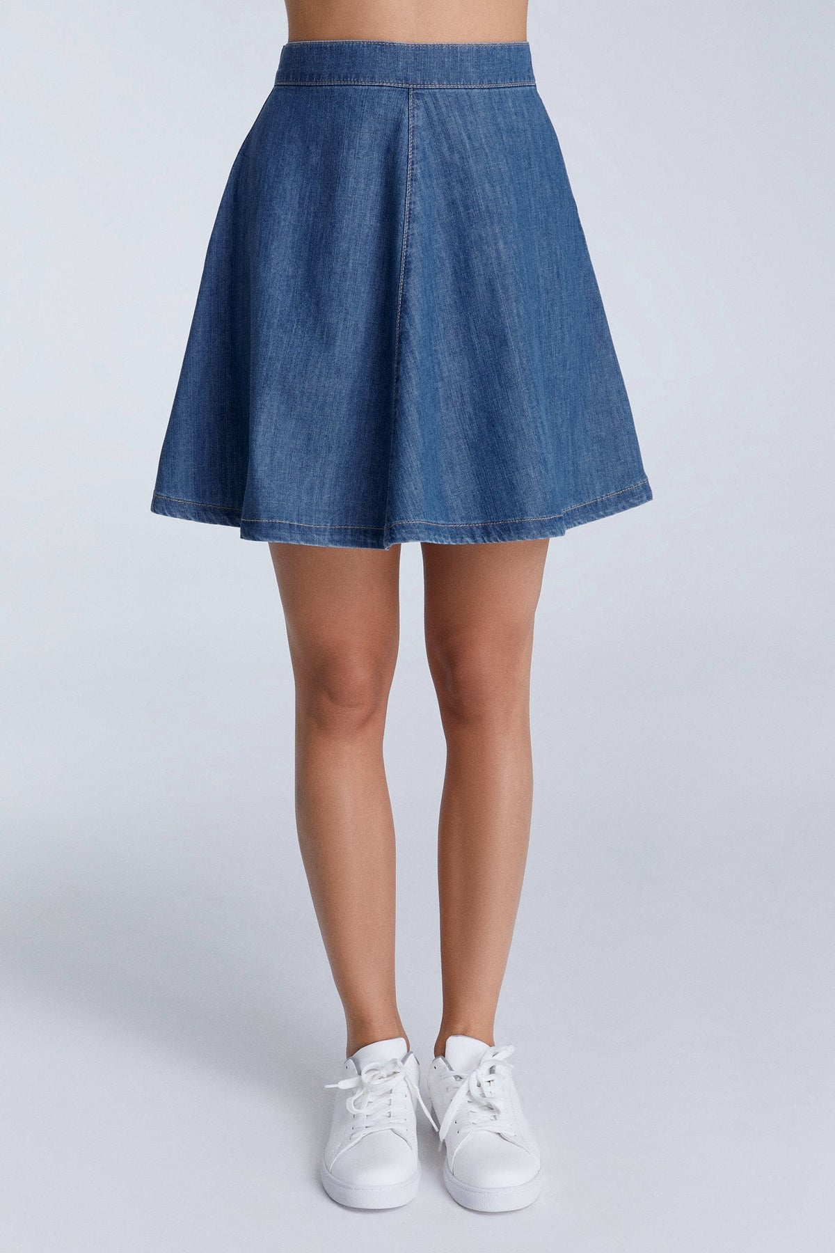 Denim Skirt, Crystal Blue — Evermind, view 5