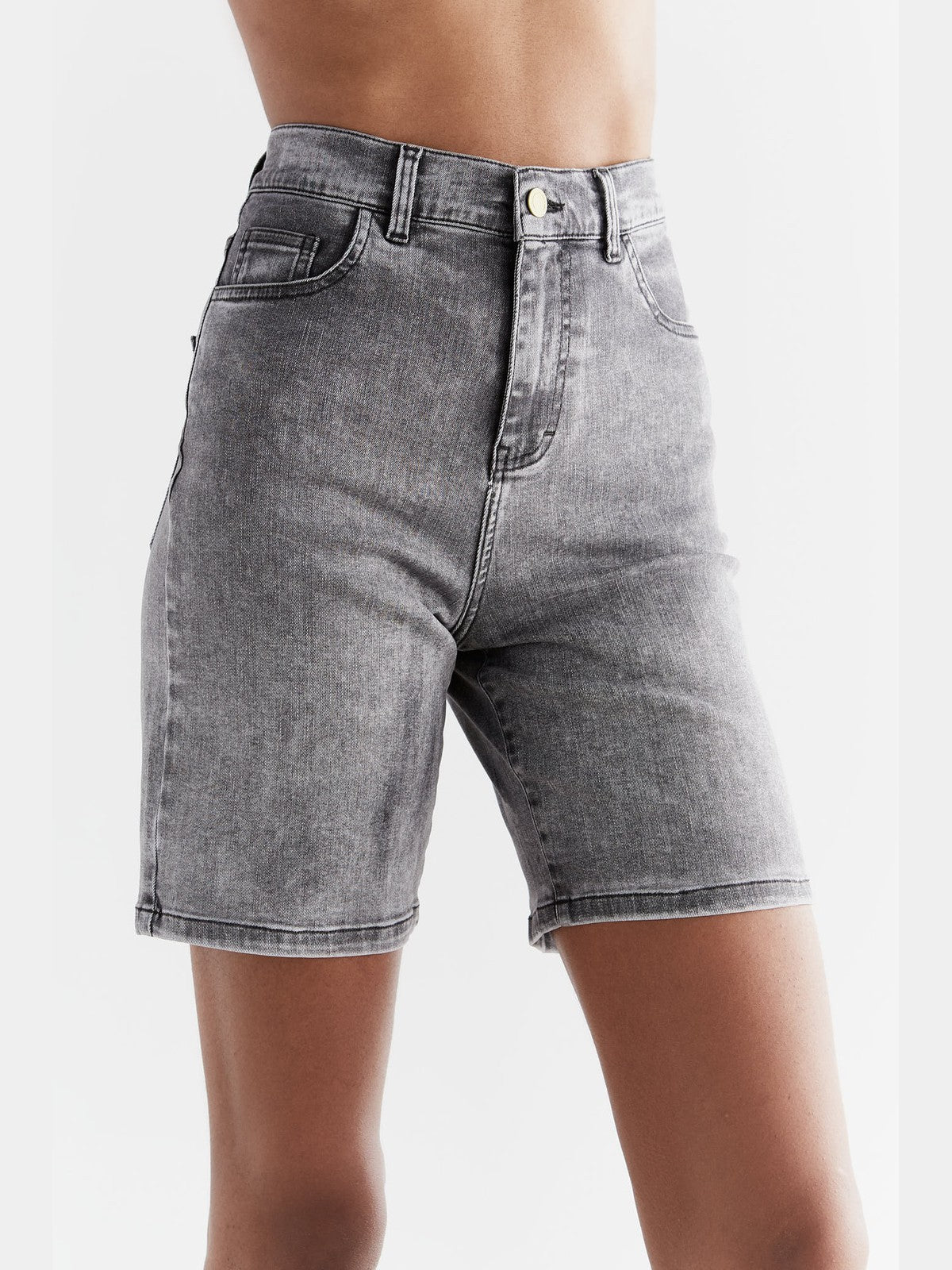 Women's Denim Shorts, Iron Gray