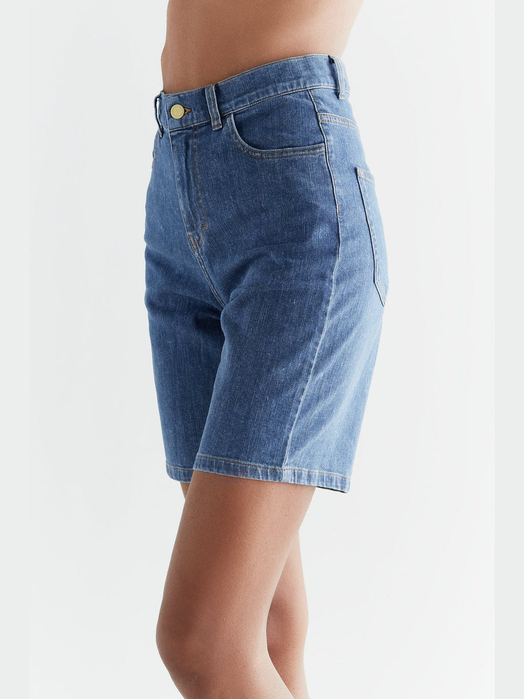 Women's Denim Shorts, Ocean Blue