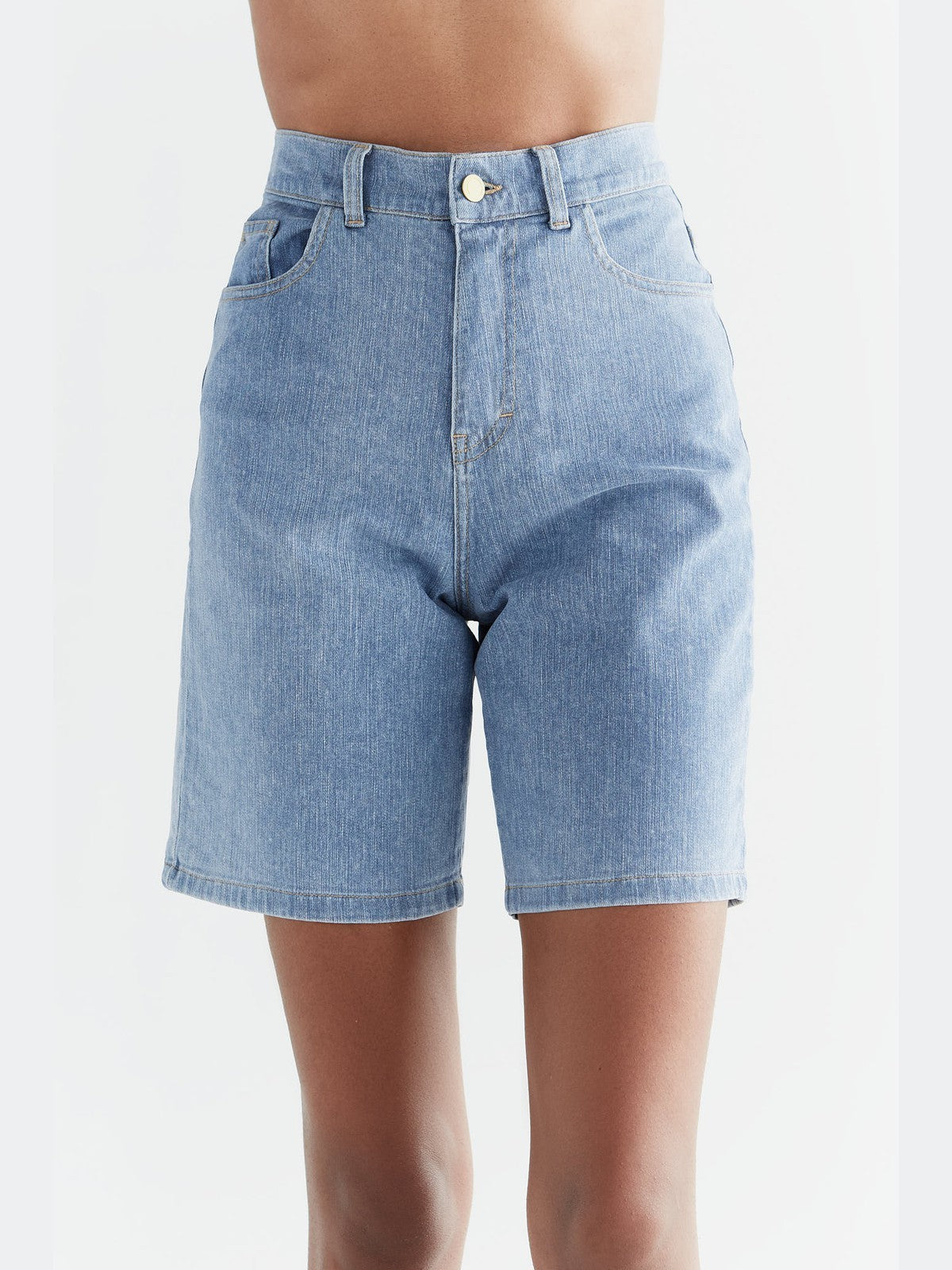Women's Denim Shorts, Light Slate Blue — Evermind
