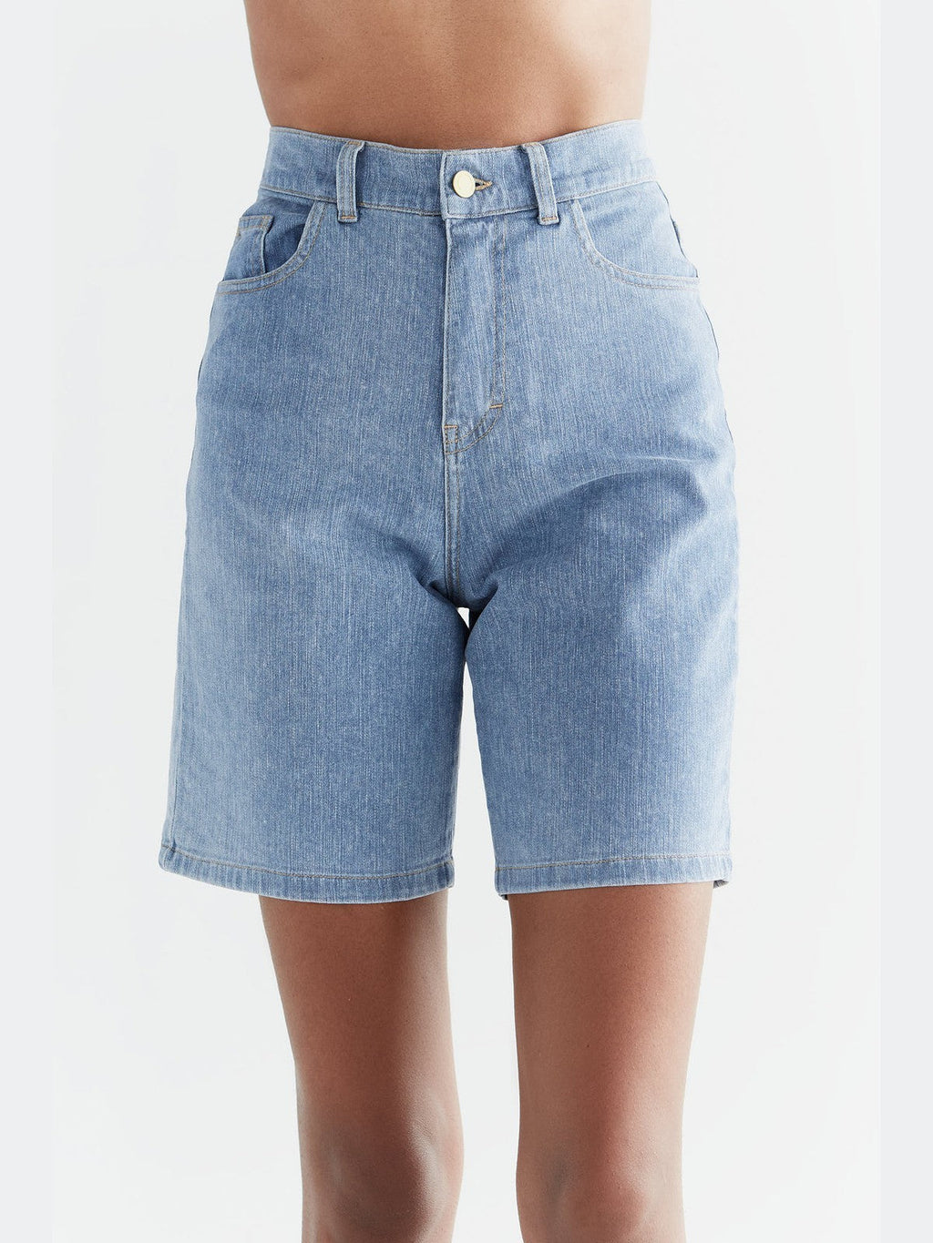Women's Denim Shorts, Light Slate Blue