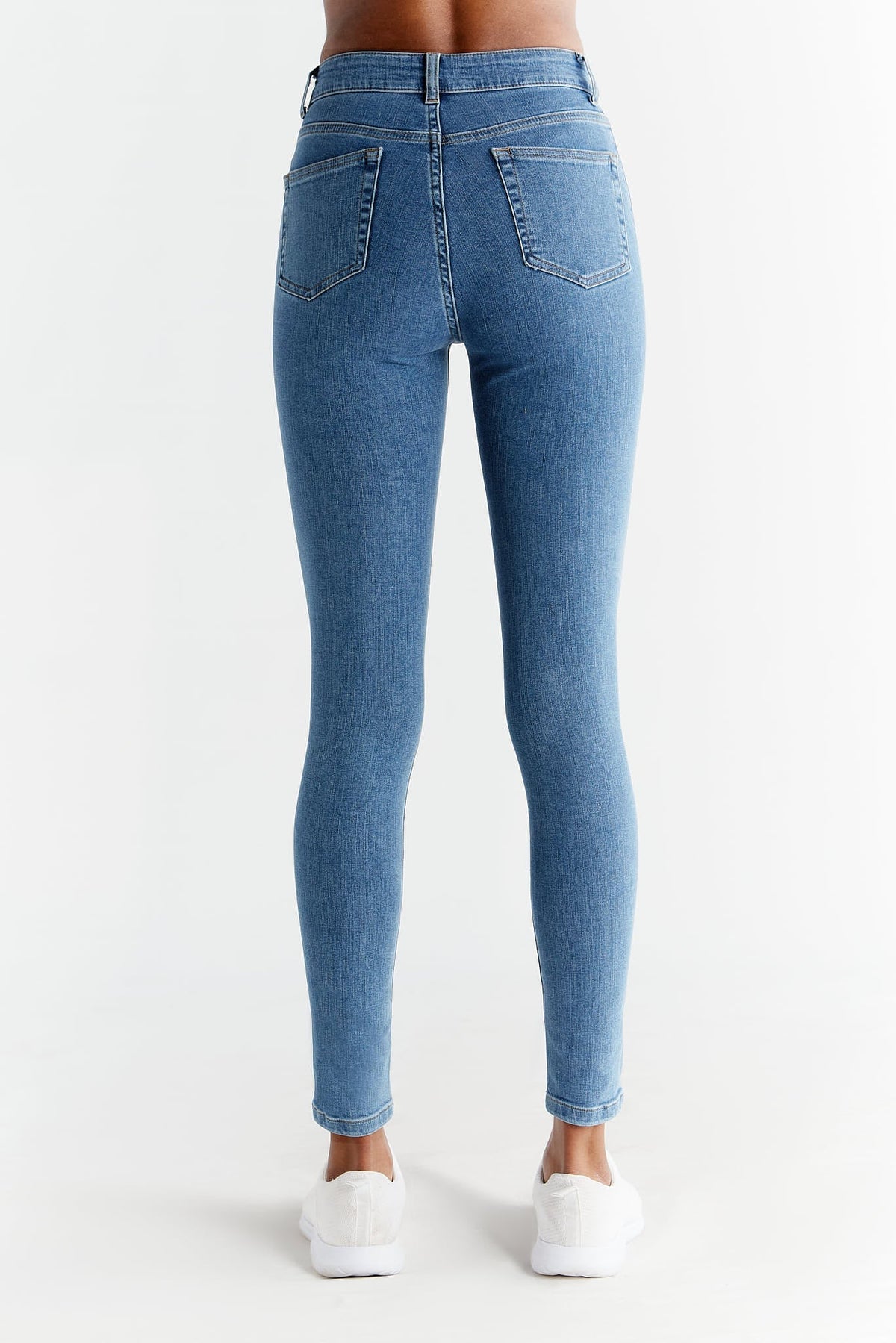 Women's Skinny Fit, Sapphire Blue — Evermind, view 3