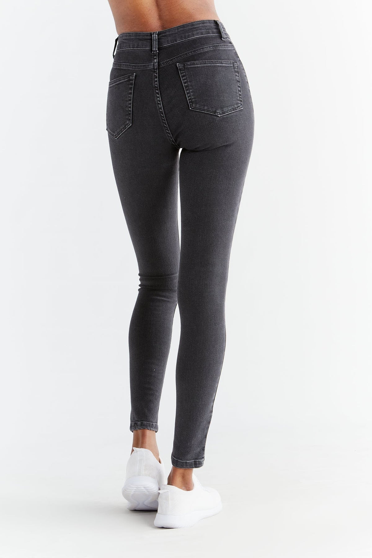 Women's Skinny Fit, Carbon Grey — Evermind, view 3