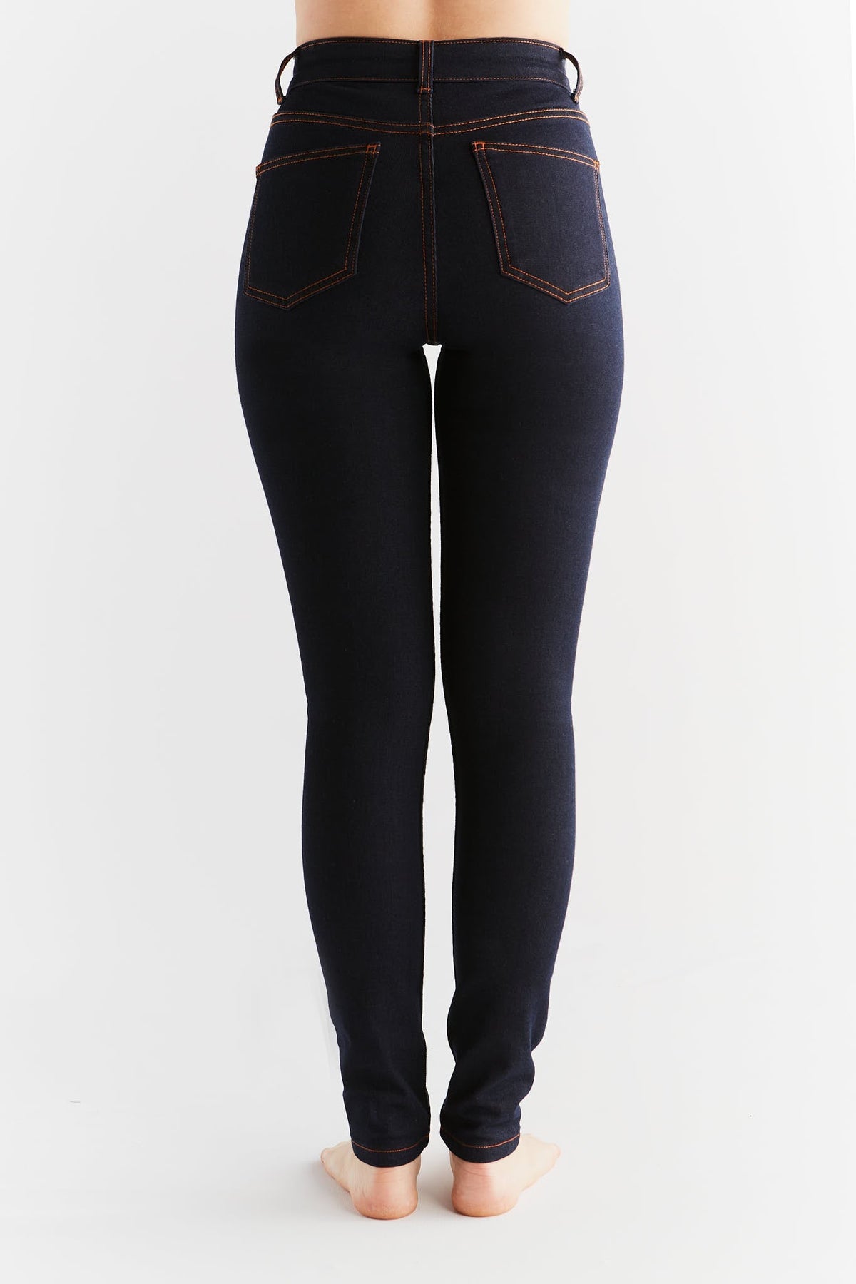 Women's Warm Skinny Fit, Navy Blue — Evermind, view 4