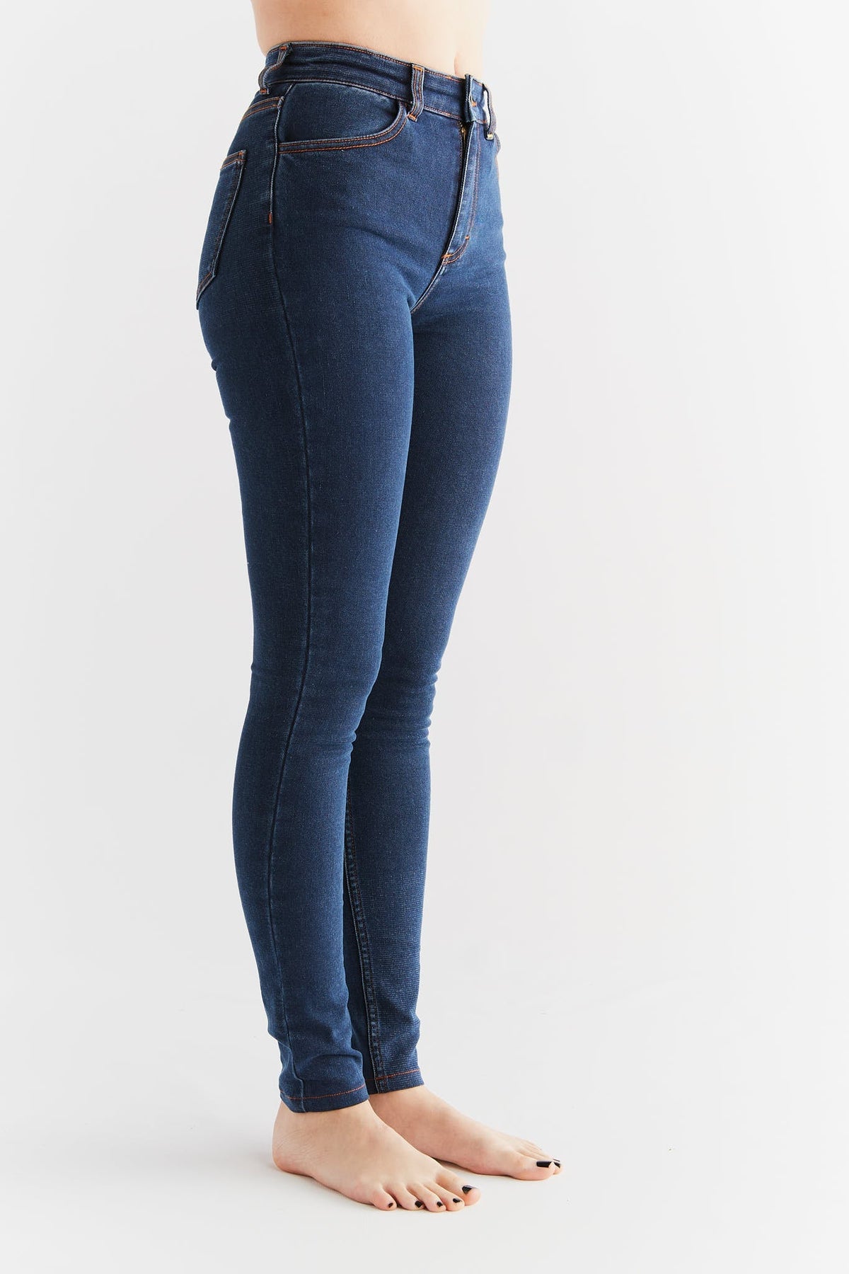 Women's Warm Skinny Fit, Colony Blue — Evermind, view 2