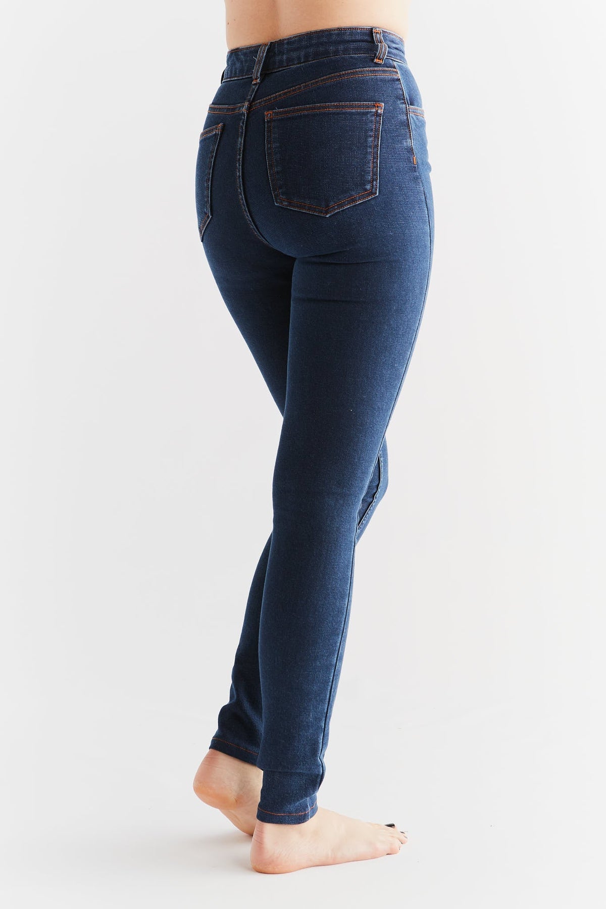 Women's Warm Skinny Fit, Colony Blue — Evermind, view 3