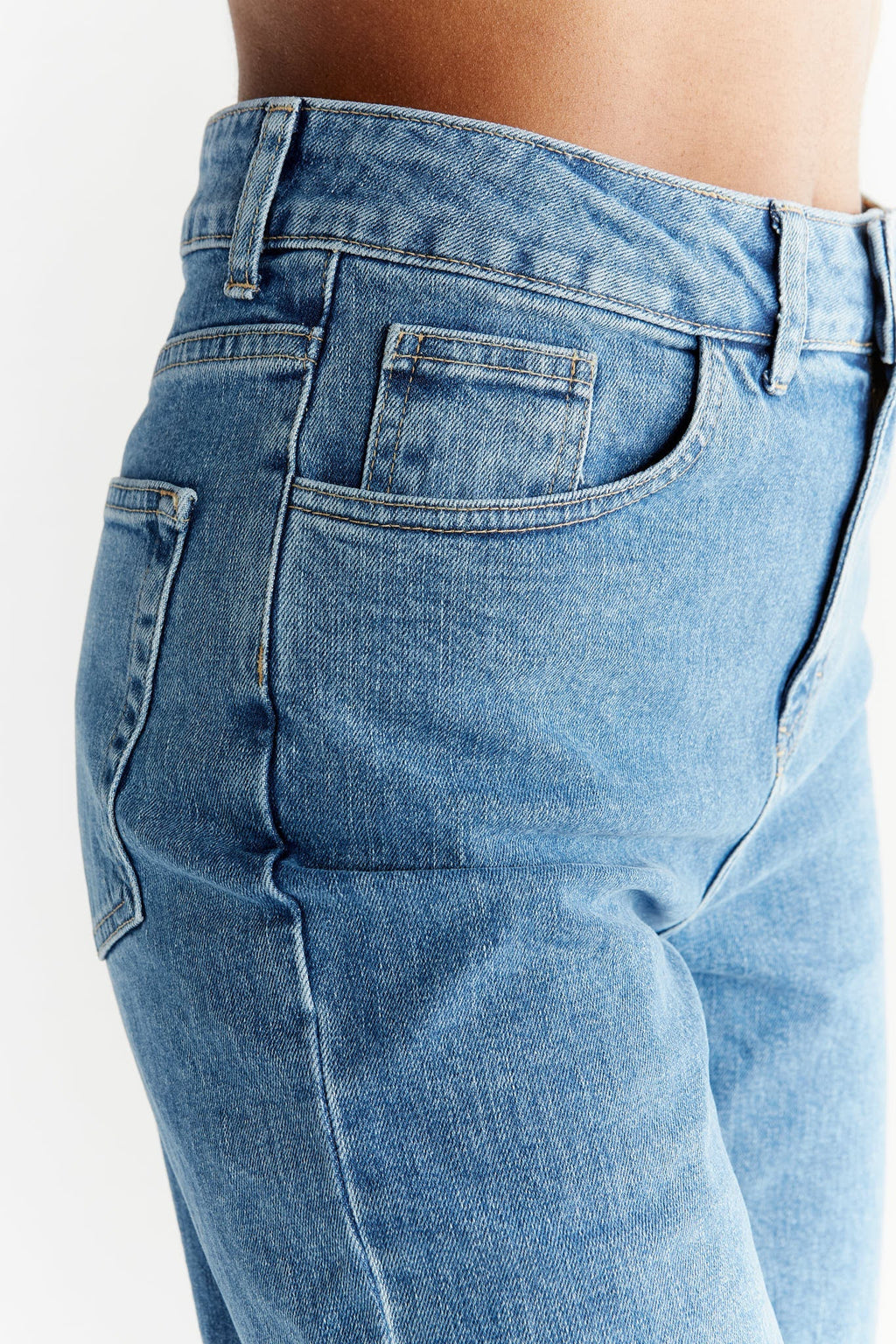 Women's Mom Fit, Day Sky Blue