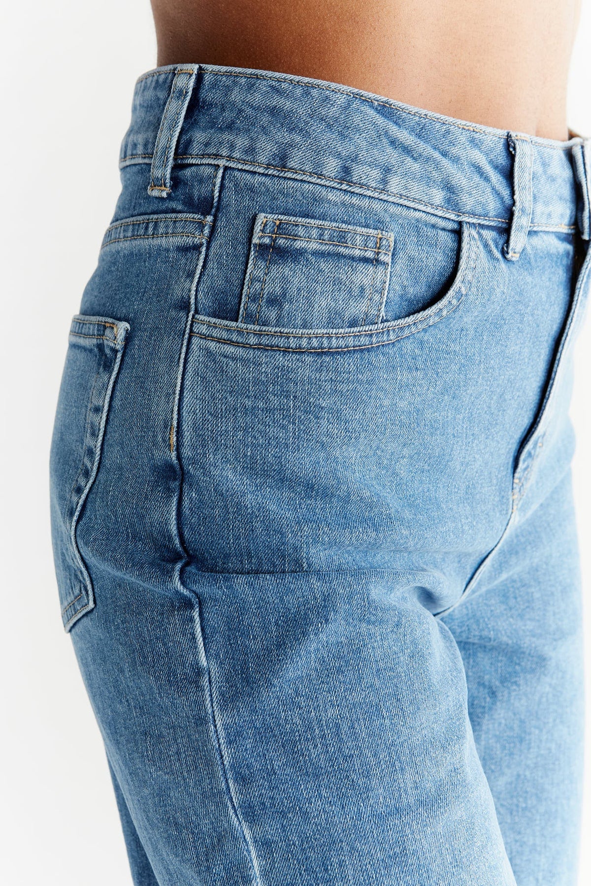 Women's Mom Fit, Day Sky Blue
