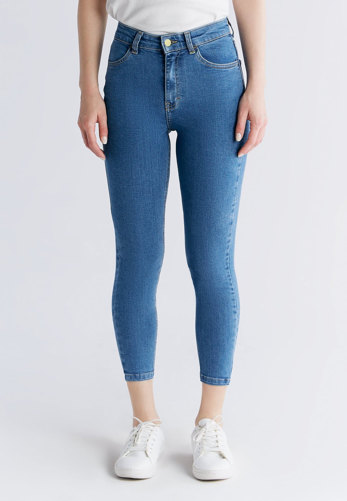 WS 1014-325 Women's Short Leg Skinny Fit, Day Sky Blue — Evermind