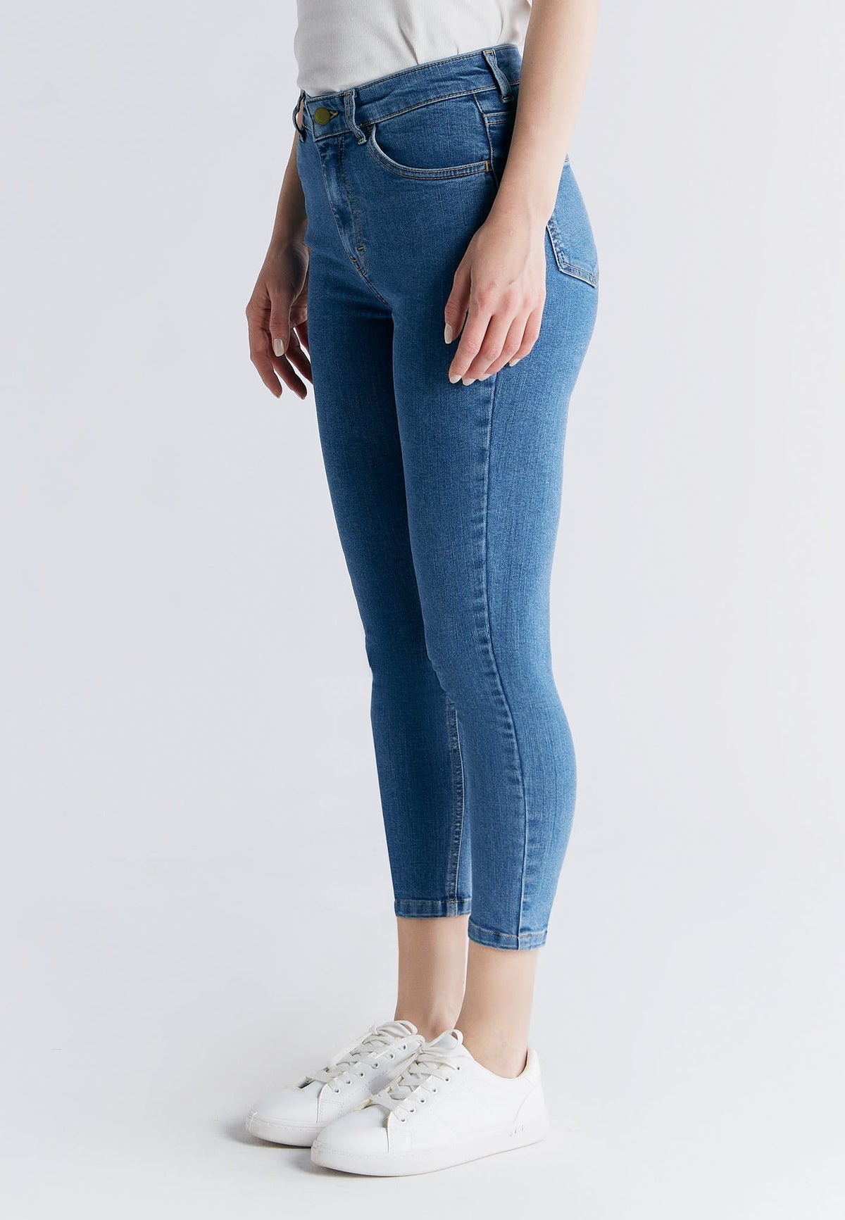 WS 1014-325 Women's Short Leg Skinny Fit, Day Sky Blue — Evermind, view 2