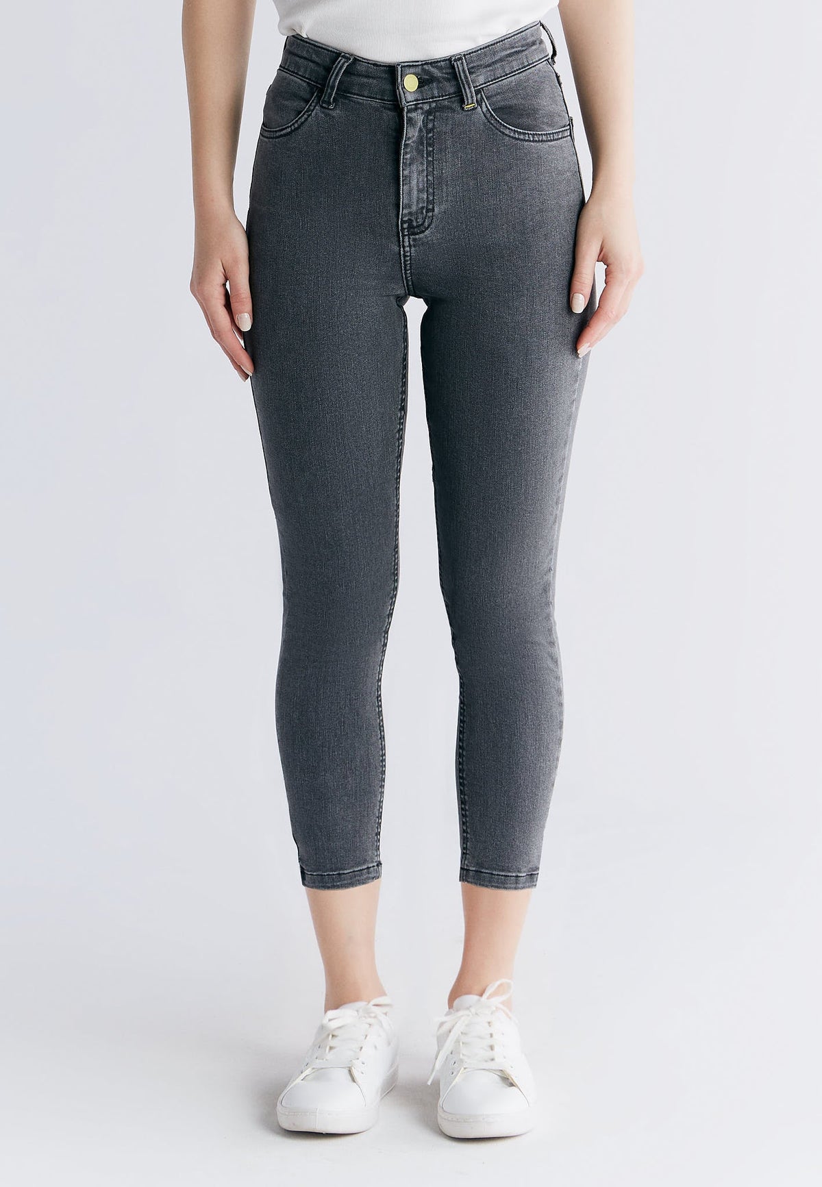 WS 1015-163 Women's Short Leg Skinny Fit, Iron Grey — Evermind