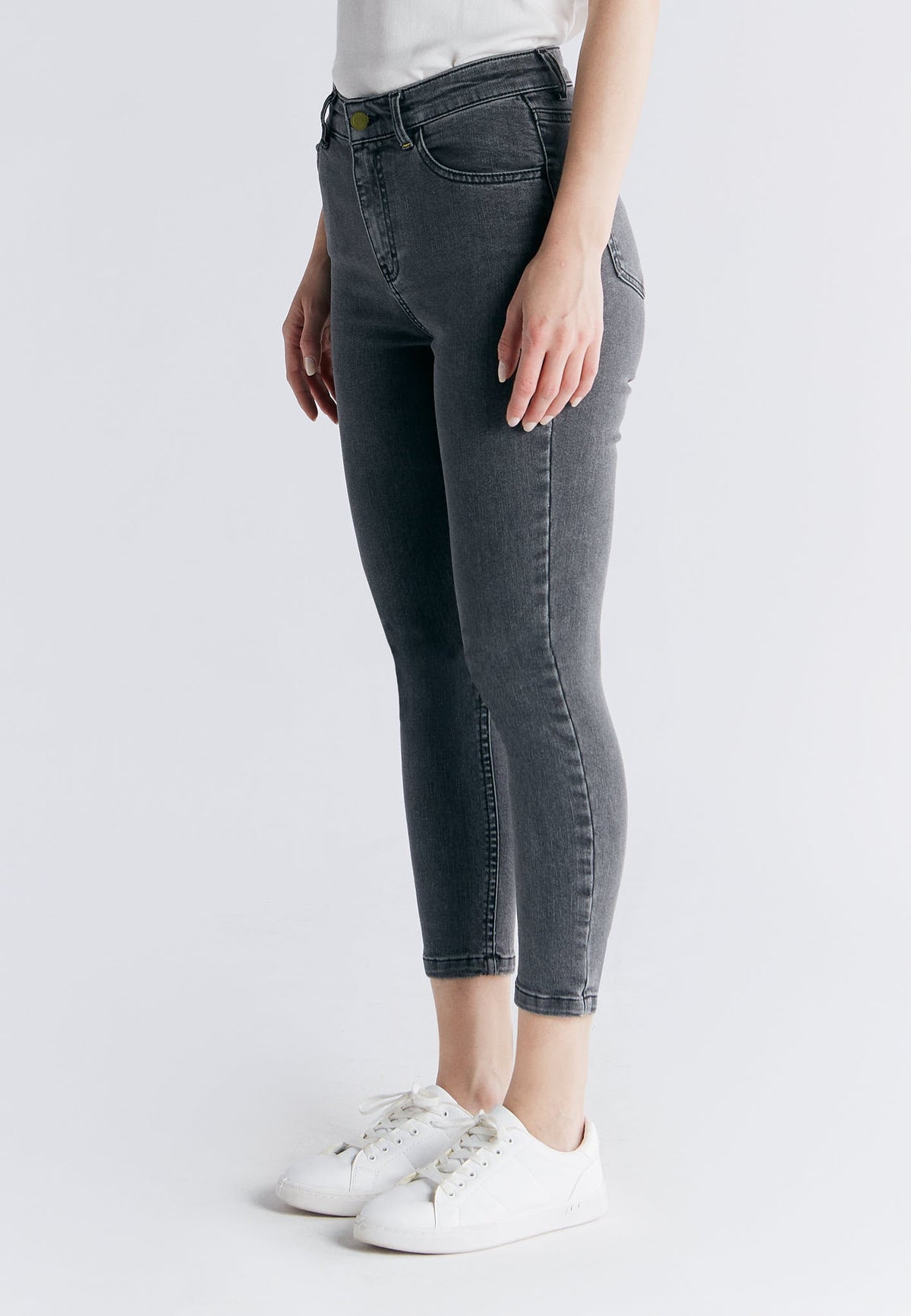 WS 1015-163 Women's Short Leg Skinny Fit, Iron Grey — Evermind, view 2
