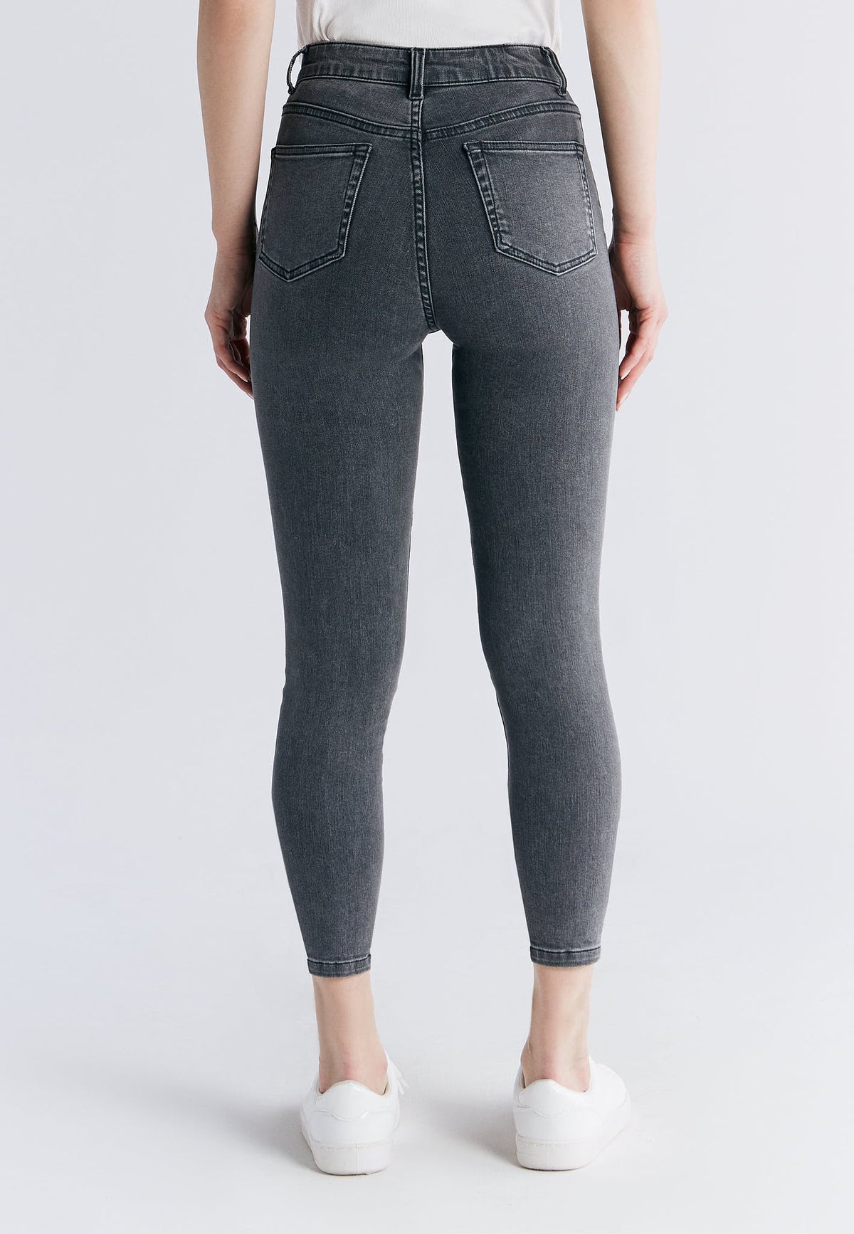 WS 1015-163 Women's Short Leg Skinny Fit, Iron Grey — Evermind, view 3