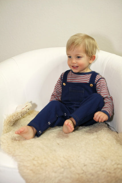 Kids' Reversible Long Sleeve Top - Tomato Red - Light Grey